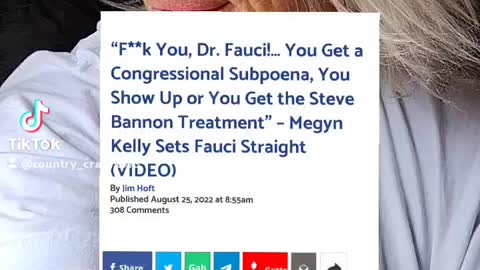 Well looks like Megan Kelly's had enough of fauci too