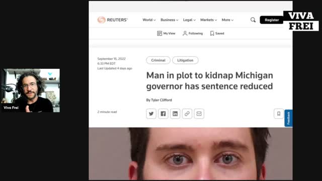 Man Who Pleaded GUILTY in Whitmer Kidnapping Plot Has Sentence Reduced BY HALF! Viva Clip