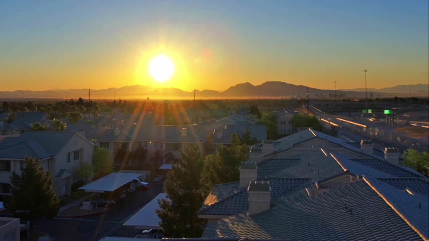 The sun in the sky is rising