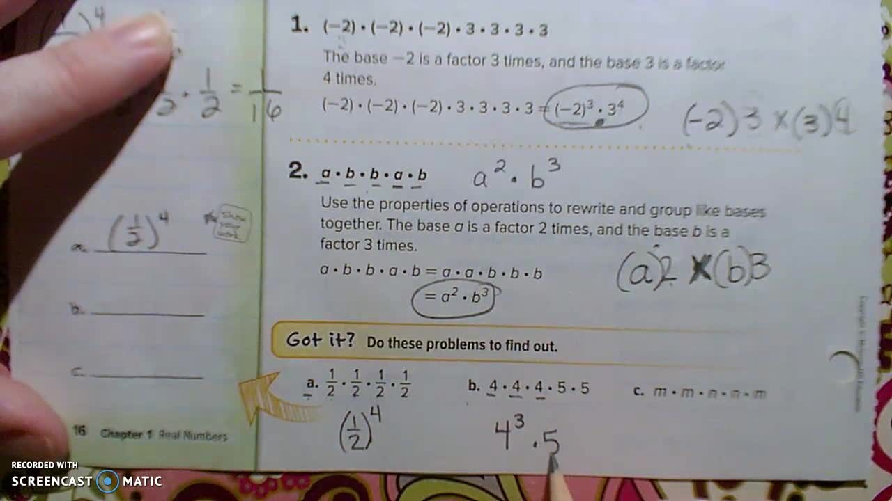 Gr 8 - Ch 1 - Lesson 2 - Powers and Exponents