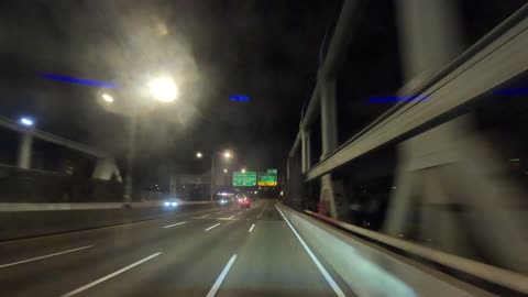 4K Driving Over New Jersey NJ George Washington Bridge GWB - NYC Manhattan & Triboro Bridge - Queens