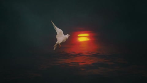representation of the holy spirit moving over water during creation