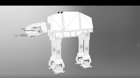 Quick view of a 3d AT-AT (Computer cgi)