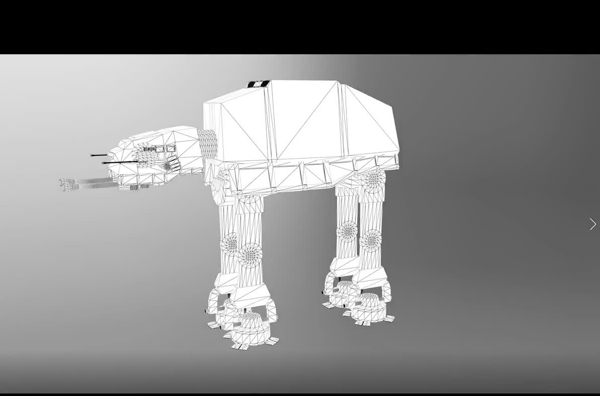 Quick view of a 3d AT-AT (Computer cgi)