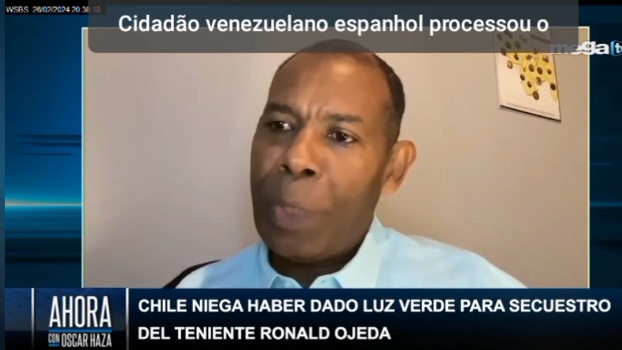 Chile nega ter dado sinal verde ao sequestro do tenente Ronald Ojeda.