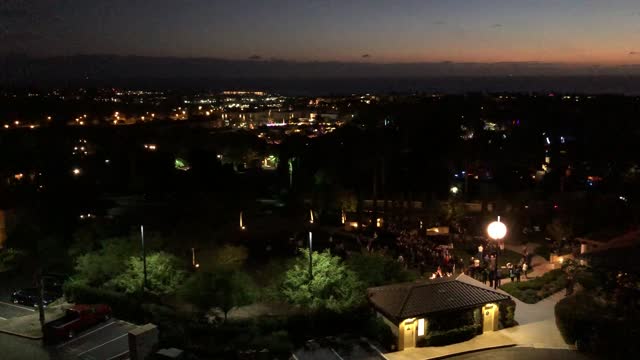 Panoramic city lights view from Carlsbad Westin hotel