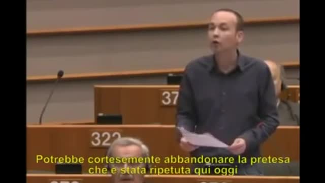 DENUNCIA SHOCK CONTRO MARIO DRAGHI AL PARLAMENTO EUROPEO (2015)