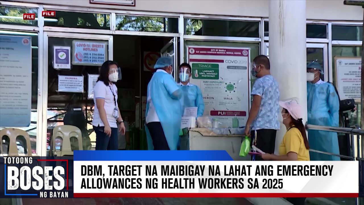 DBM, target na maibigay na lahat ang emergency allowances ng health workers sa 2025