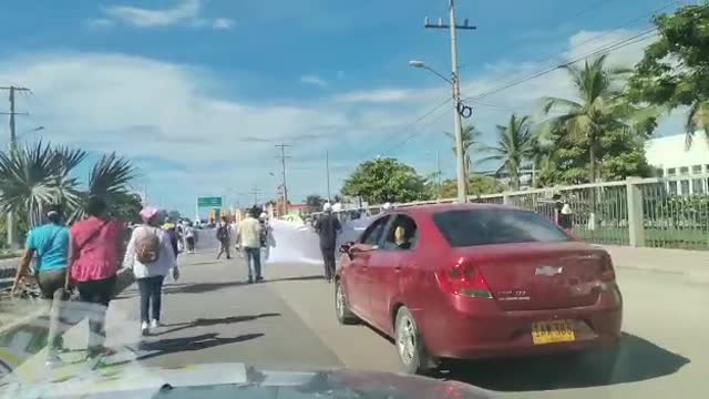 Protesta en Bocagrande