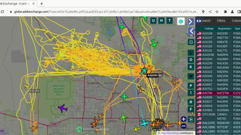 Phx AZ air traffic - 6pm Feb 2nd 2024