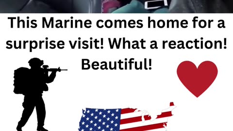 Marine comes home for a surprise visit!