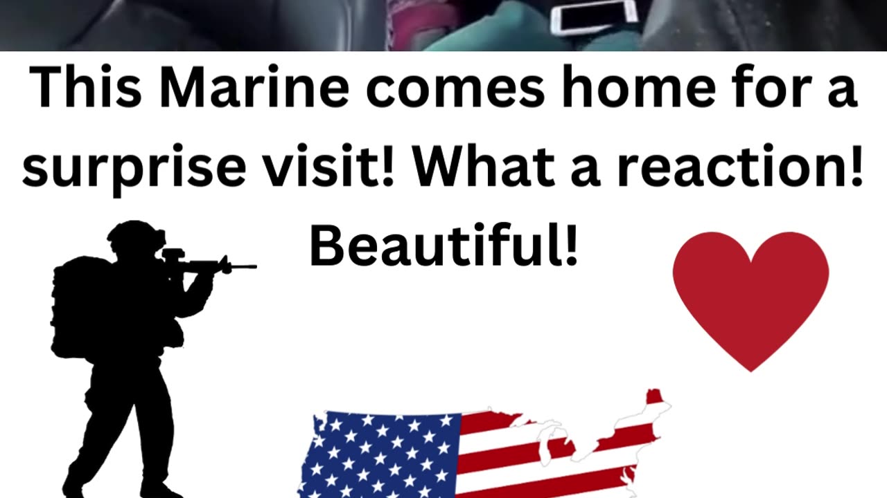 Marine comes home for a surprise visit!