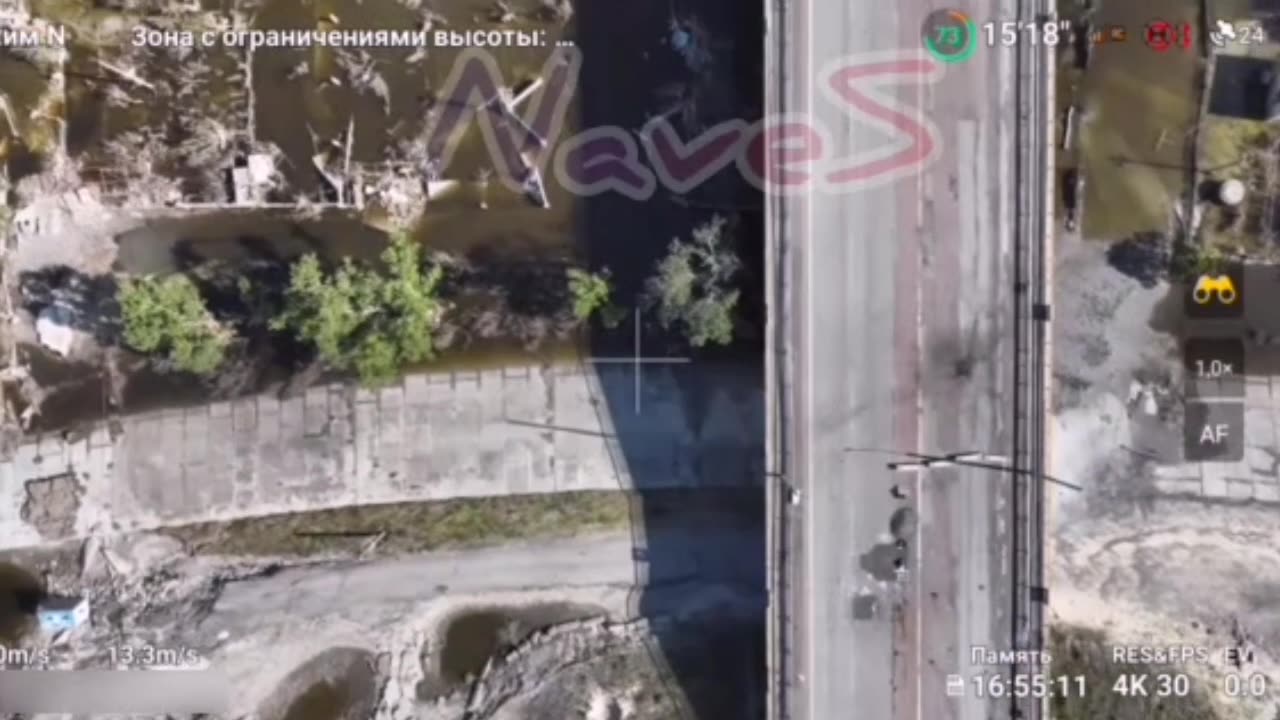 Aerial view of Ukrianian boat neutralized by explosive