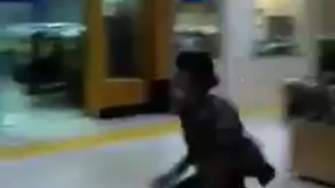 Jump over garbage can