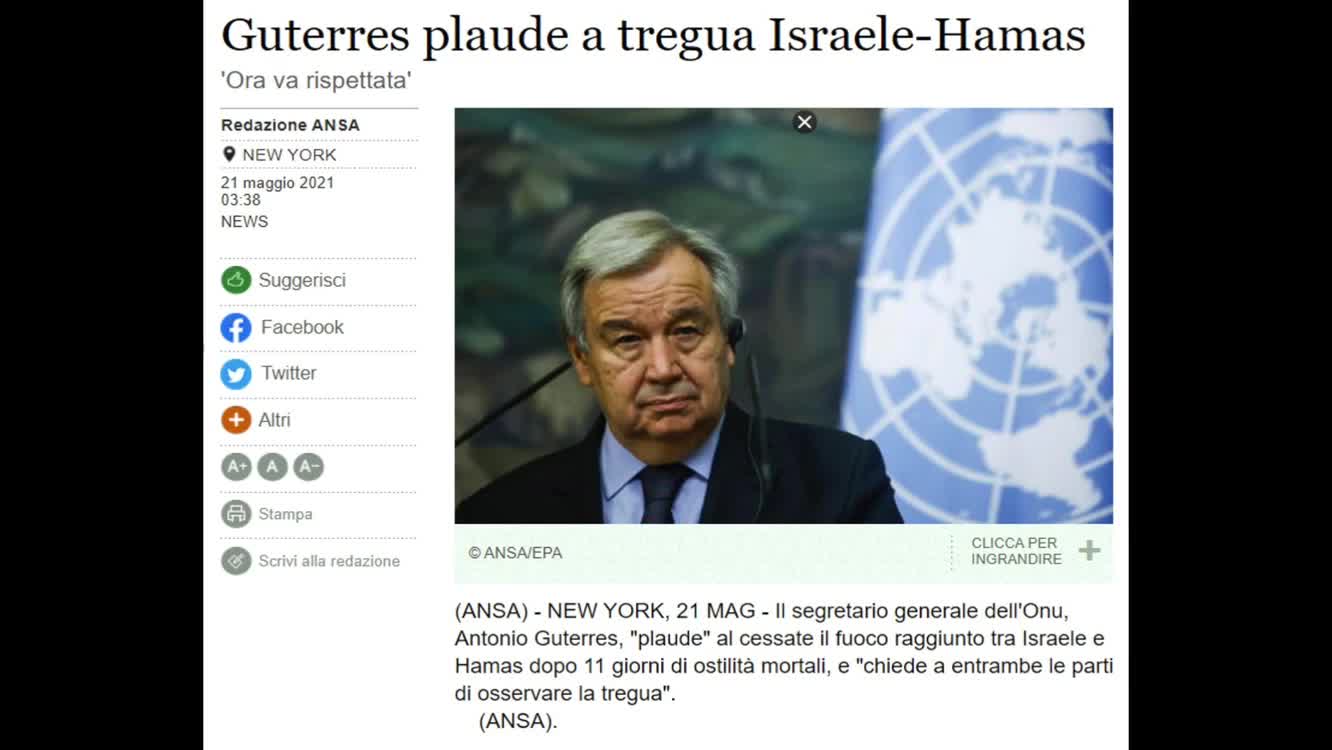 Profezia di Gesu' sul conflitto israelo-palestinese!