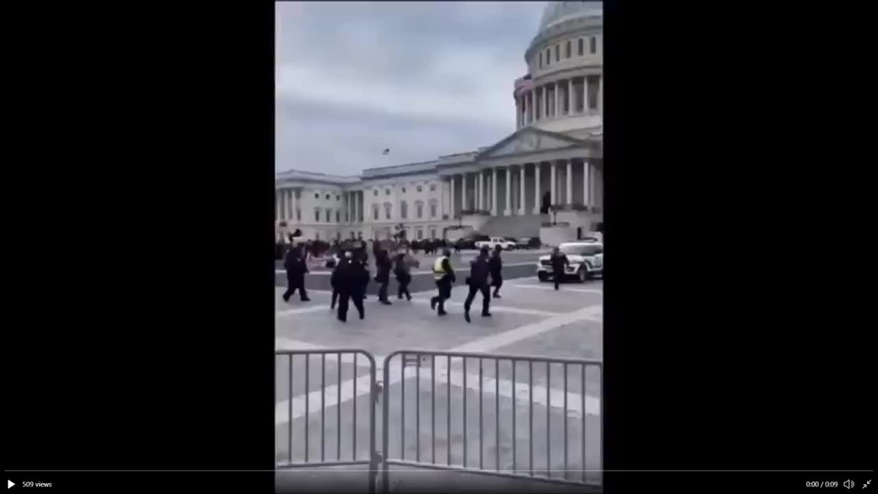 Capitol Police Open Barriers for Mob