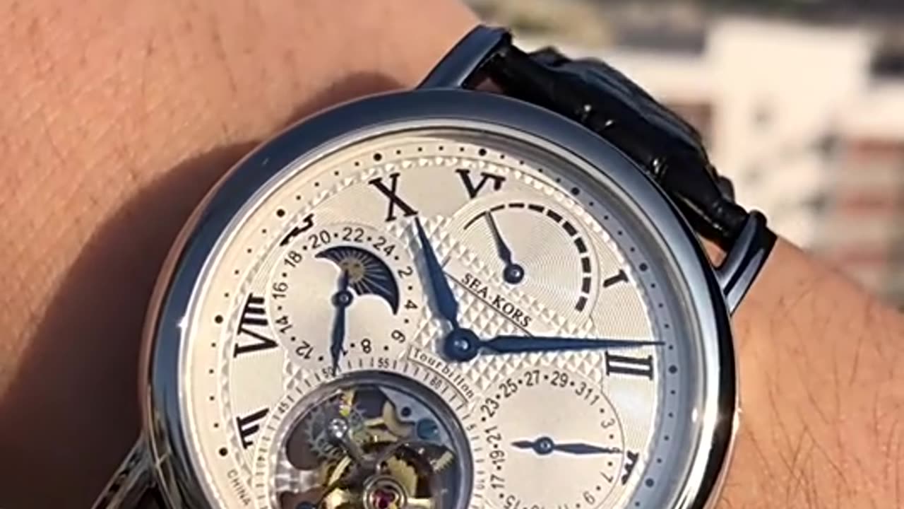 Sugess Seakors-Reloj de pulsera Tourbillon ST8007 para hombre