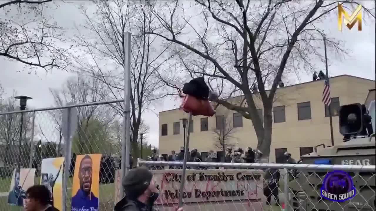 Antifa Member Shows Pig Head "at Daunte Wright Protests