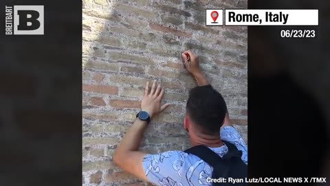 "SERIOUSLY, MAN?" Man Carves His, Girlfriend's Names into Roman Colosseum