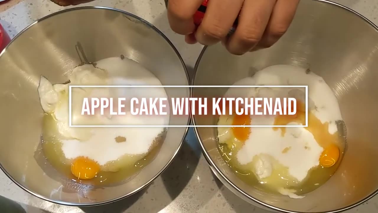 Making Apple Cake with @kitchenaid