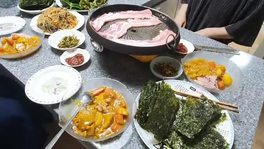 Korean food on weekends with family