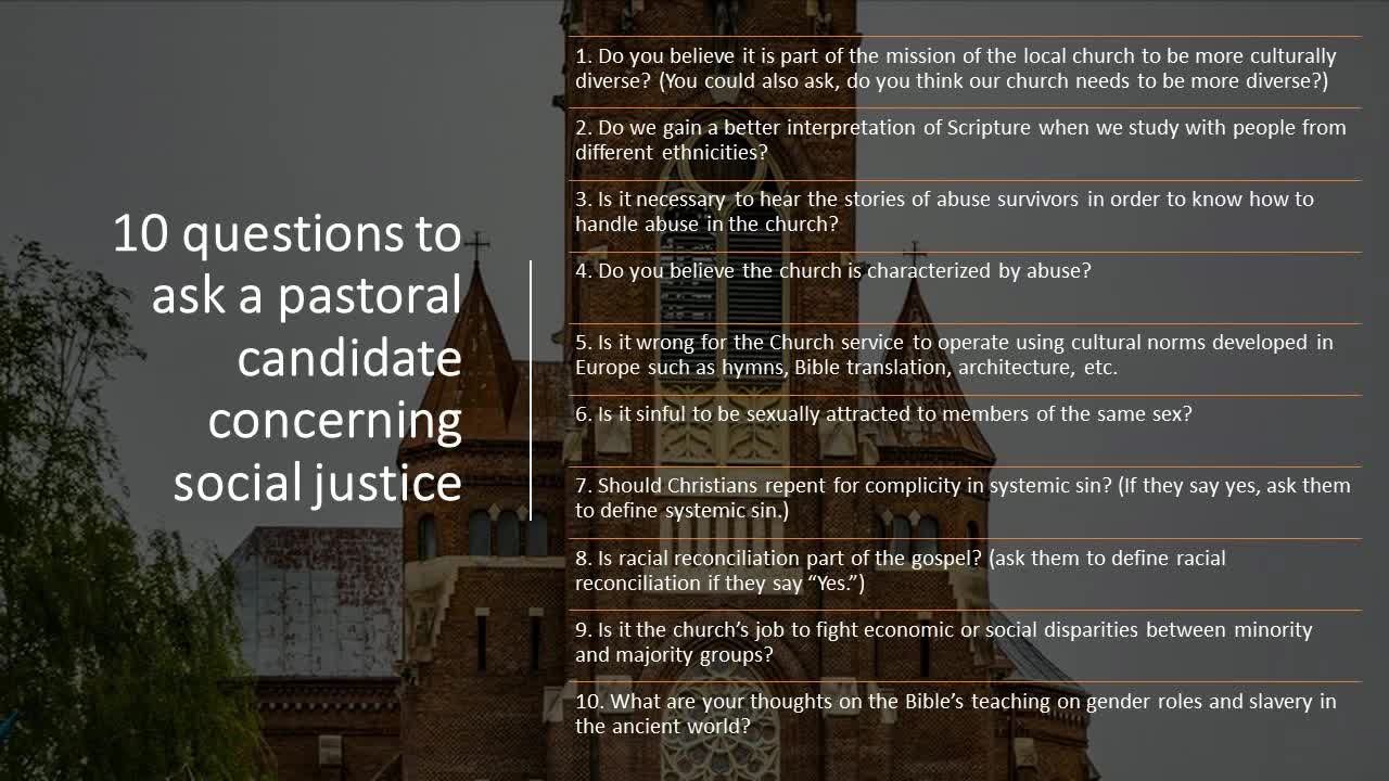 10 Questions to Ask Pastoral Candidates on Social Justice