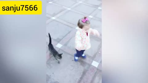 Cat enjoyed family member and childrens #top10catcuteandfunny