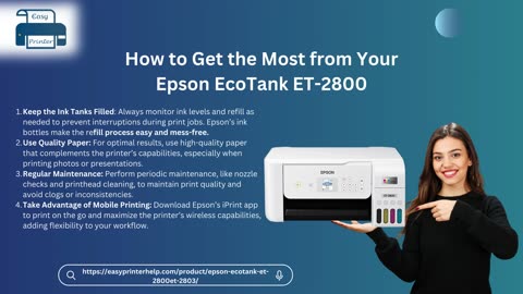 Epson EcoTank ET-2800: Your Perfect Printing Partner