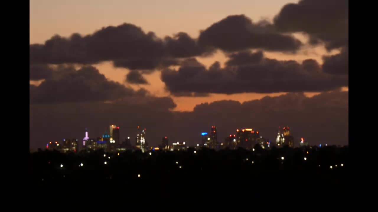 Melbourne AU city night time lapse