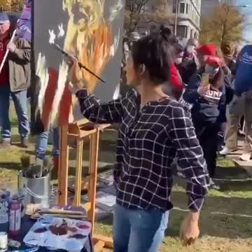 Trump Painter at the Million MAGA March | The Washington Pundit