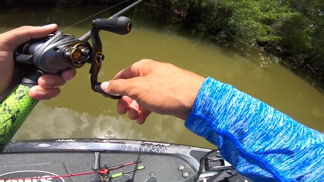 River Fishing Bass with Big Worms