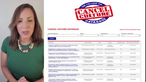 Campus Cancel Culture Database launched -- check it out now!