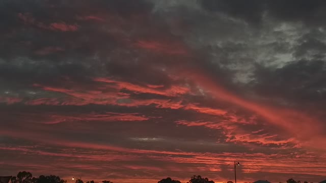 Beautiful sunset at my backyard