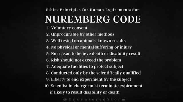 Ethics Principles for Human Expiramentation