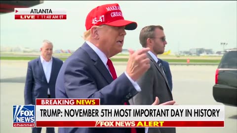 Trump Steps Off 'Trump Force One' & Slams Biden As 'Manchurian Candidate' (VIDEO)