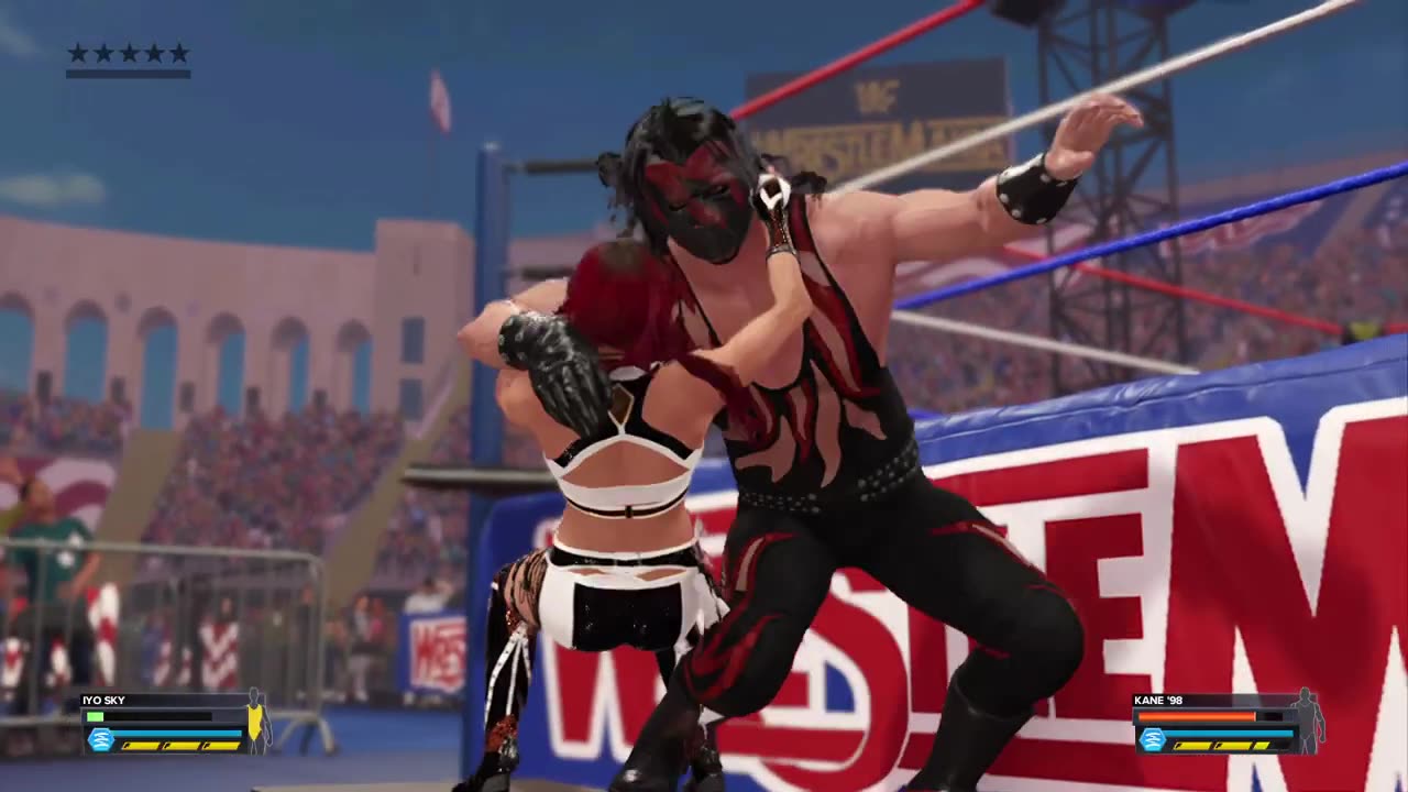 WWE 2k23 MODS_ Kane vs Iyo Sky tombstone _ table match _intergender _wrestling