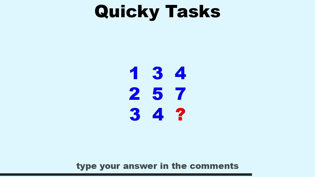 Quicky Task 3 - IQ 1 - brain exercise - test, train, boost knowledge, memory, IQ