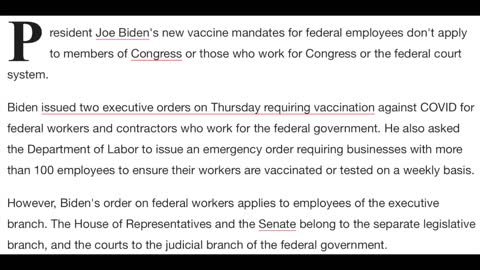 The Covid Vax Mandate Doesn’t Apply To Politicians Or Their Staff