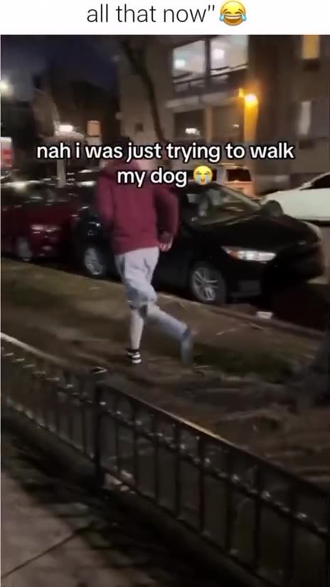 When your dog walks you instead 😂🐶