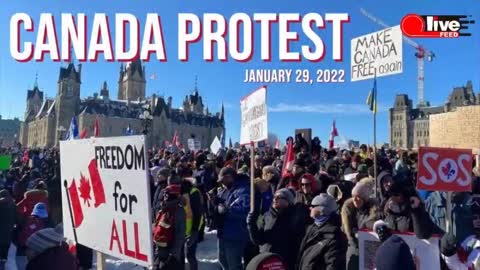 Canada Ottawa Freedom Convoy 2022 - Revolution for Freedom 30.01.2022