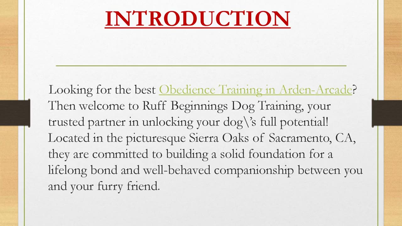 Obedience Training in Arden-Arcade