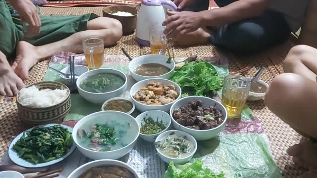 The brothers' second meal at works