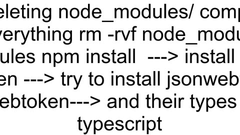 Not able to install jsonwebtoken package for authentication in nodejs