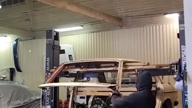 Automobile frame installation