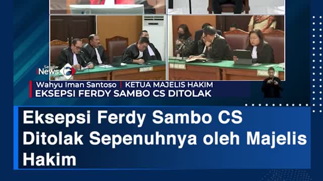 Eksepsi Ferdy Sambo CSDitolak Sepenuhnya oleh Majelis Hakim