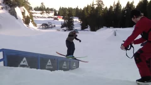 Skiing Trick Went Incredibly Smooth!