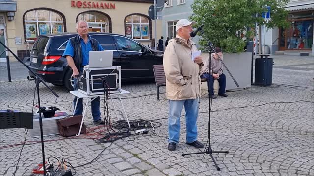 CHRISTIAN SCHULTZE, Autor und Sсhriftsteller - KAMENZ, Markt, 13 05 2022, Kundgebung