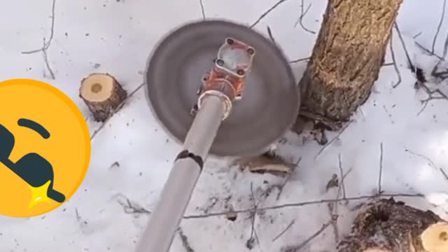 smart work || genius work||Cutting Tree With homemade cutter.