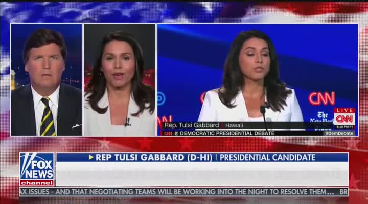 Gabbard talks to Tucker Carlson about 'absurd' hostility she feels from CNN, NYT