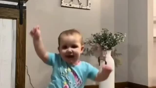 Cute baby girl amazing dance